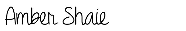 Amber Shaie font preview